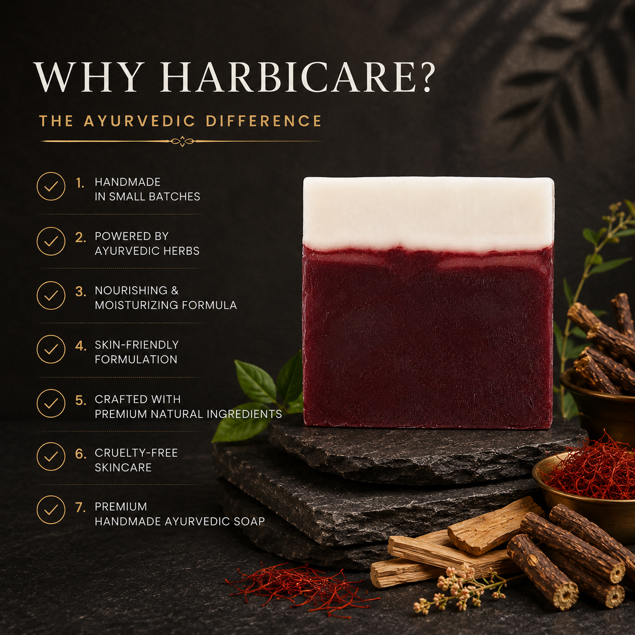 Harbicare Sandal Arom Herbal Handmade Soap – 3 Piece Combo