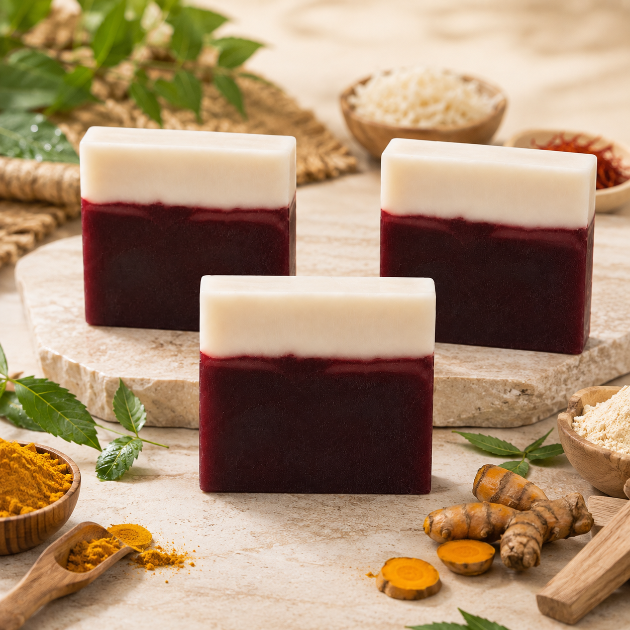 Harbicare Sandal Arom Herbal Handmade Soap – 3 Piece Combo