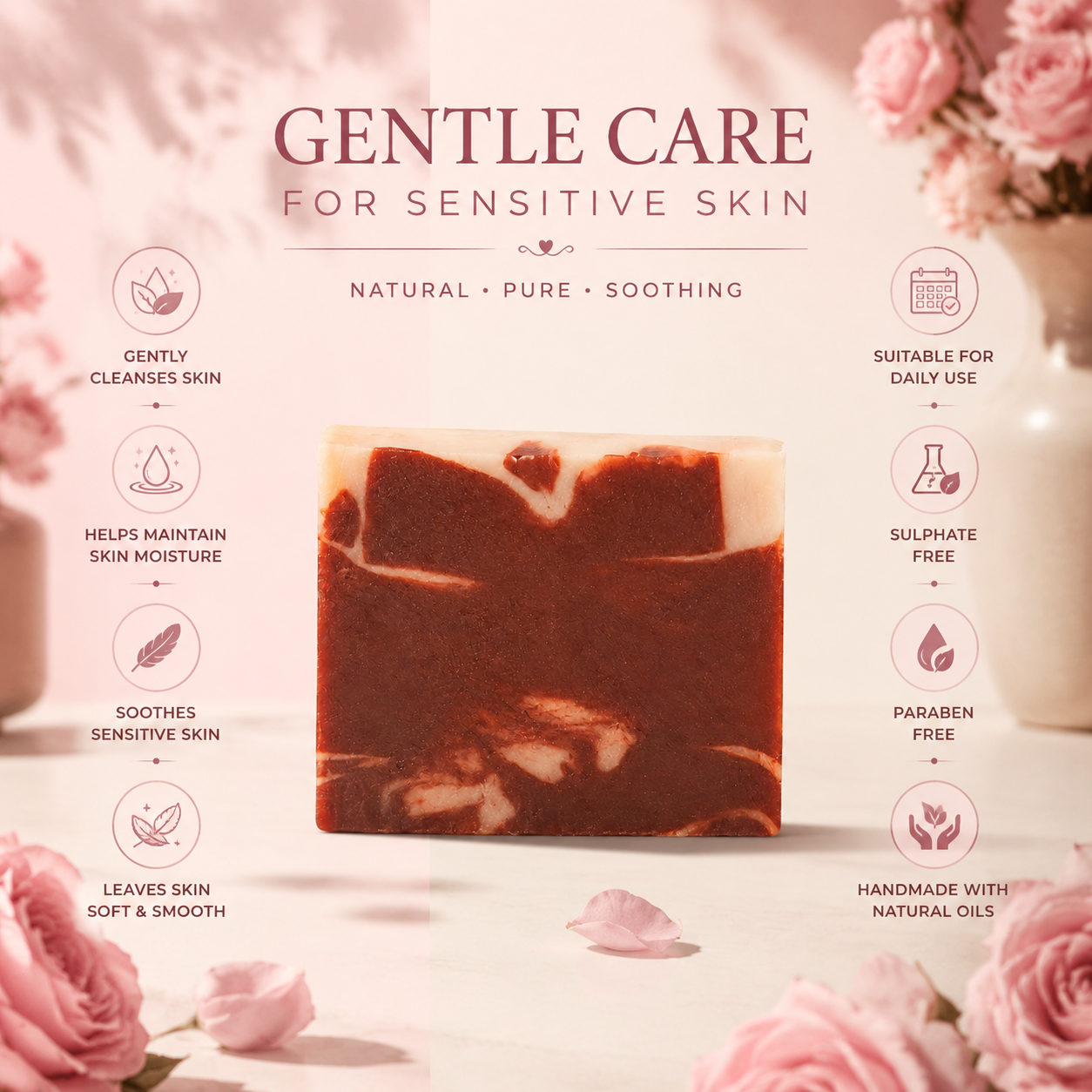 Harbicare Rose Ayurvedic Soap