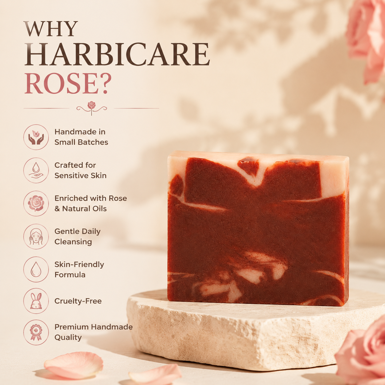 Harbicare Rose Ayurvedic Soap